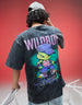 Wild Boy Black Oversized Acid Washed Graphic Back Printed Exclusive T-shirt