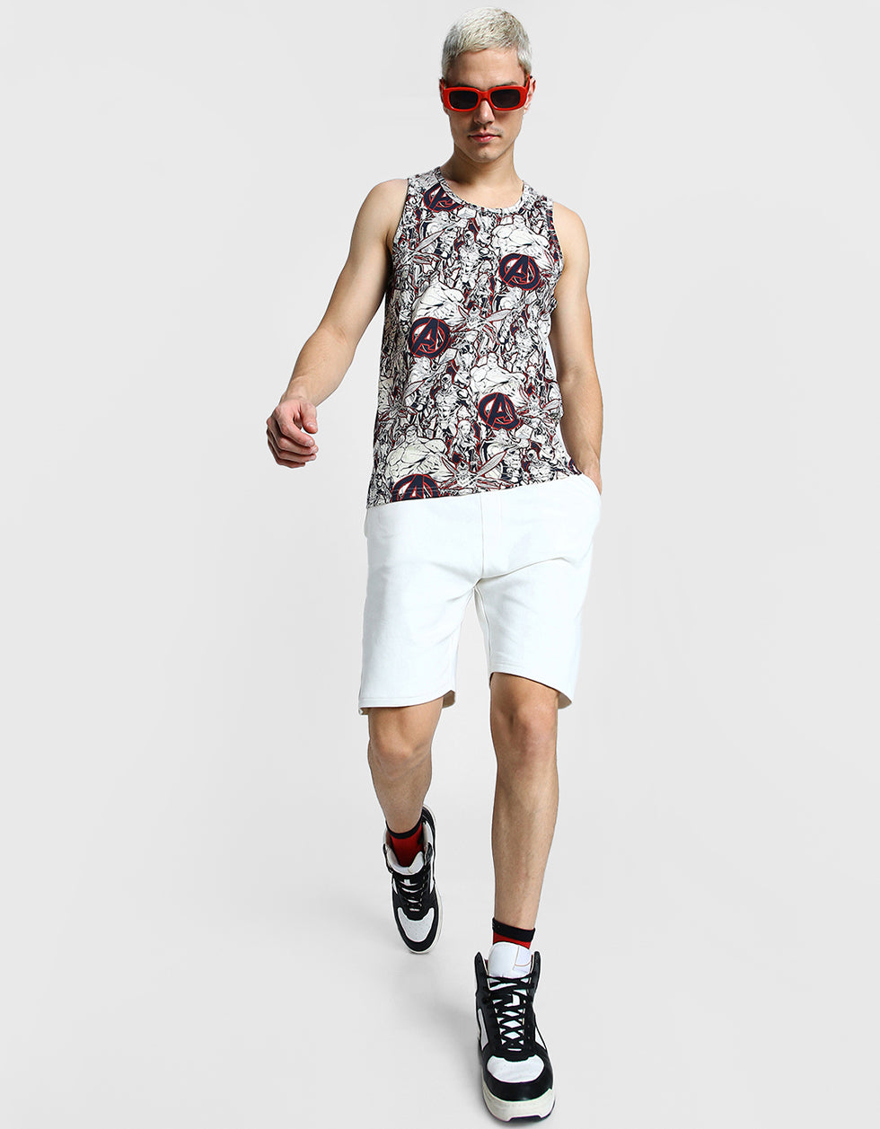 Multicolor Printed Gym Vest