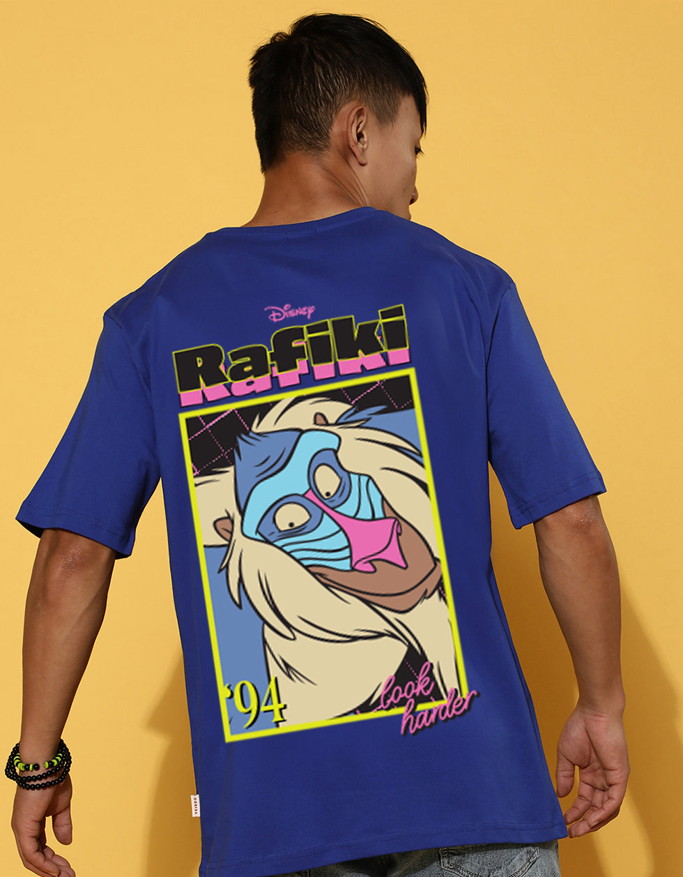 Disney Rafiki Royal Blue Oversized Graphic Printed Tshirt