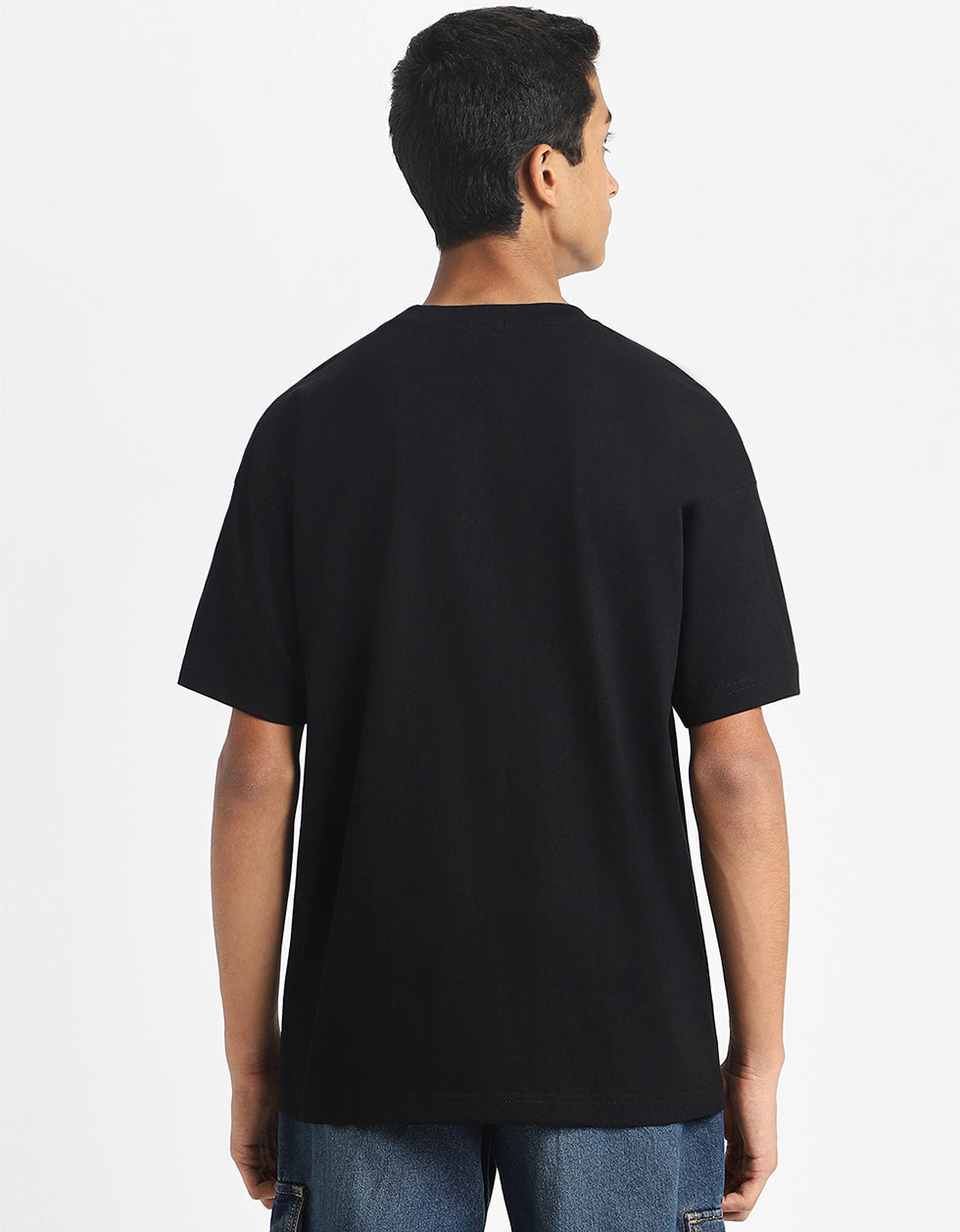 Game Over Black Oversized Graphic Printed Boys T-shirt