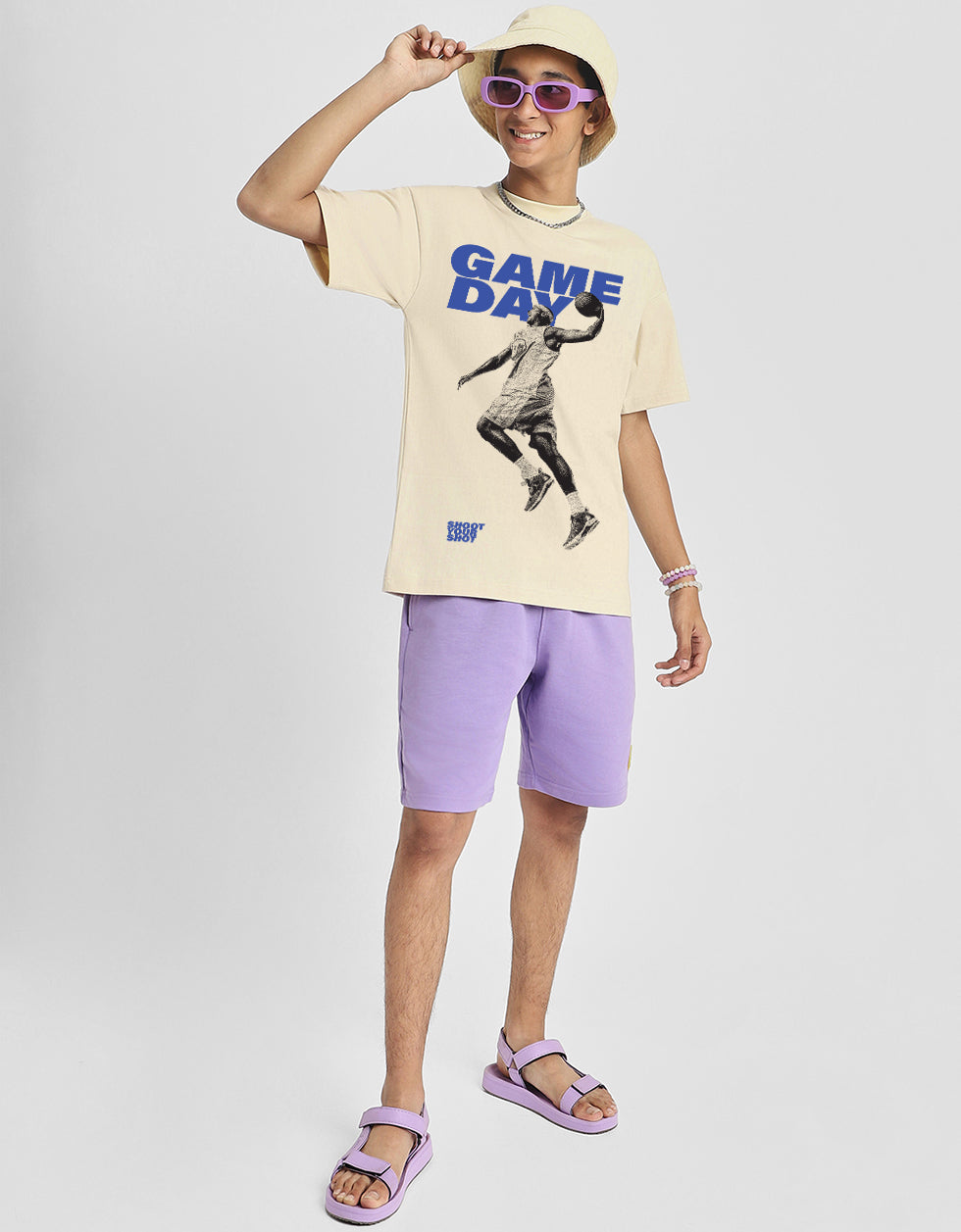 Game Over Swanwhite Oversized Graphic Printed Boys T-shirt
