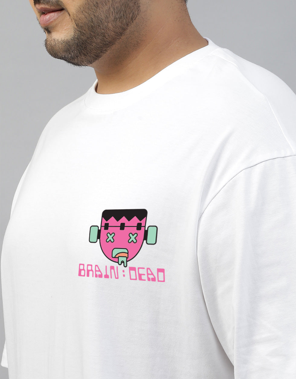 Brain Dead Oversized Back Graphic Plus Size Printed Tshirt