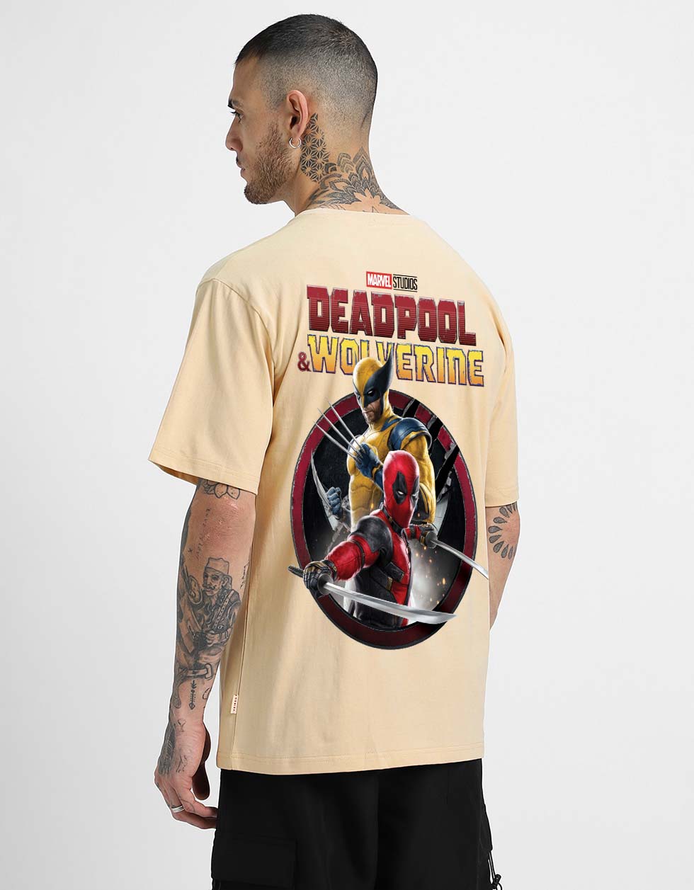 Marvel Into the Deadpool Verse Swanwhite Oversized Deadpool T-Shirt