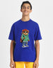 Teddy Tunes Blue Oversized Graphic Front Printed Boys T-shirt