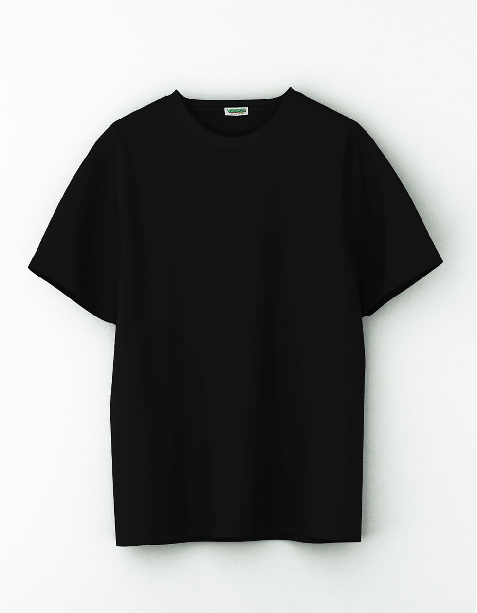 Black Solid Oversized Tshirt