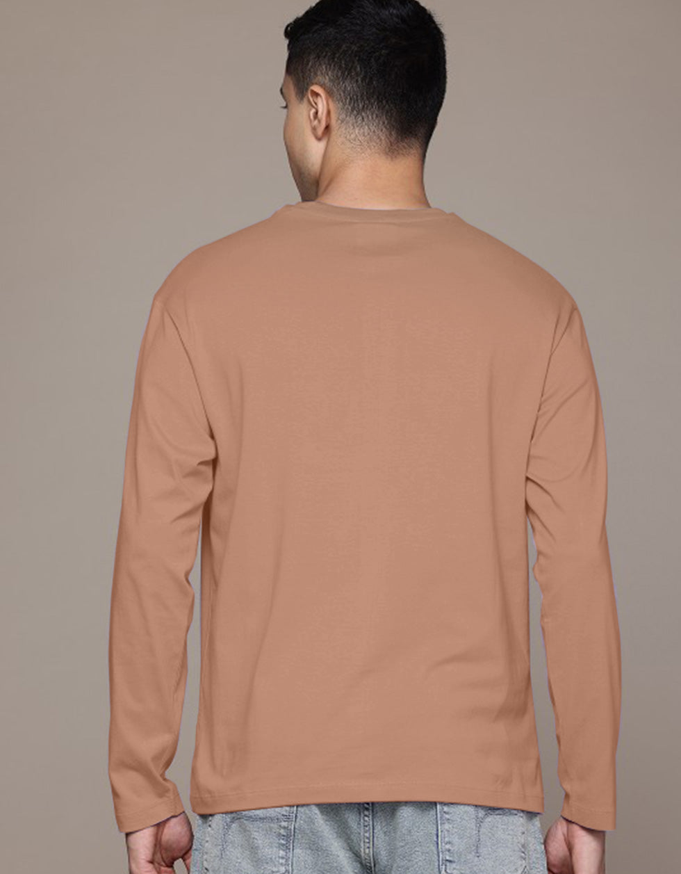 Cork Plain Full Sleeves Regular Fit T-shirt