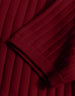 Wine Ribbed Flatknit Textured Regular Fit Exclusive Polo T-Shirt