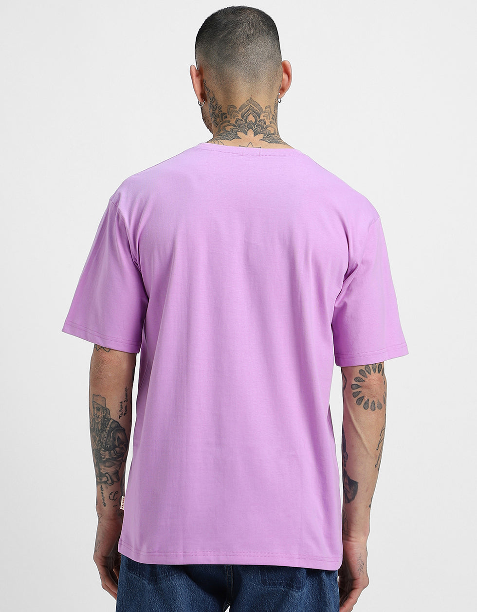 Lilac Solid Oversized Tshirt