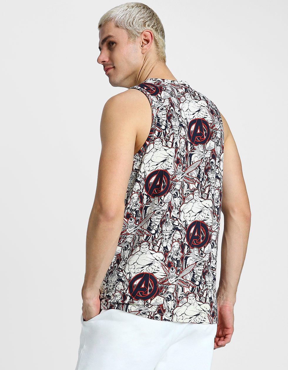 Multicolor Printed Gym Vest