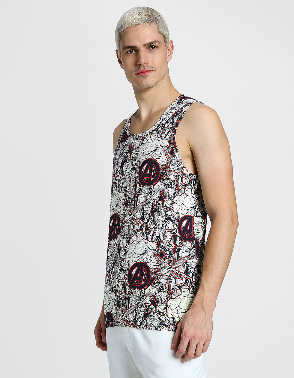 Multicolor Printed Gym Vest