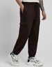 Brown Solid Baggy Fit Cargo Joggers