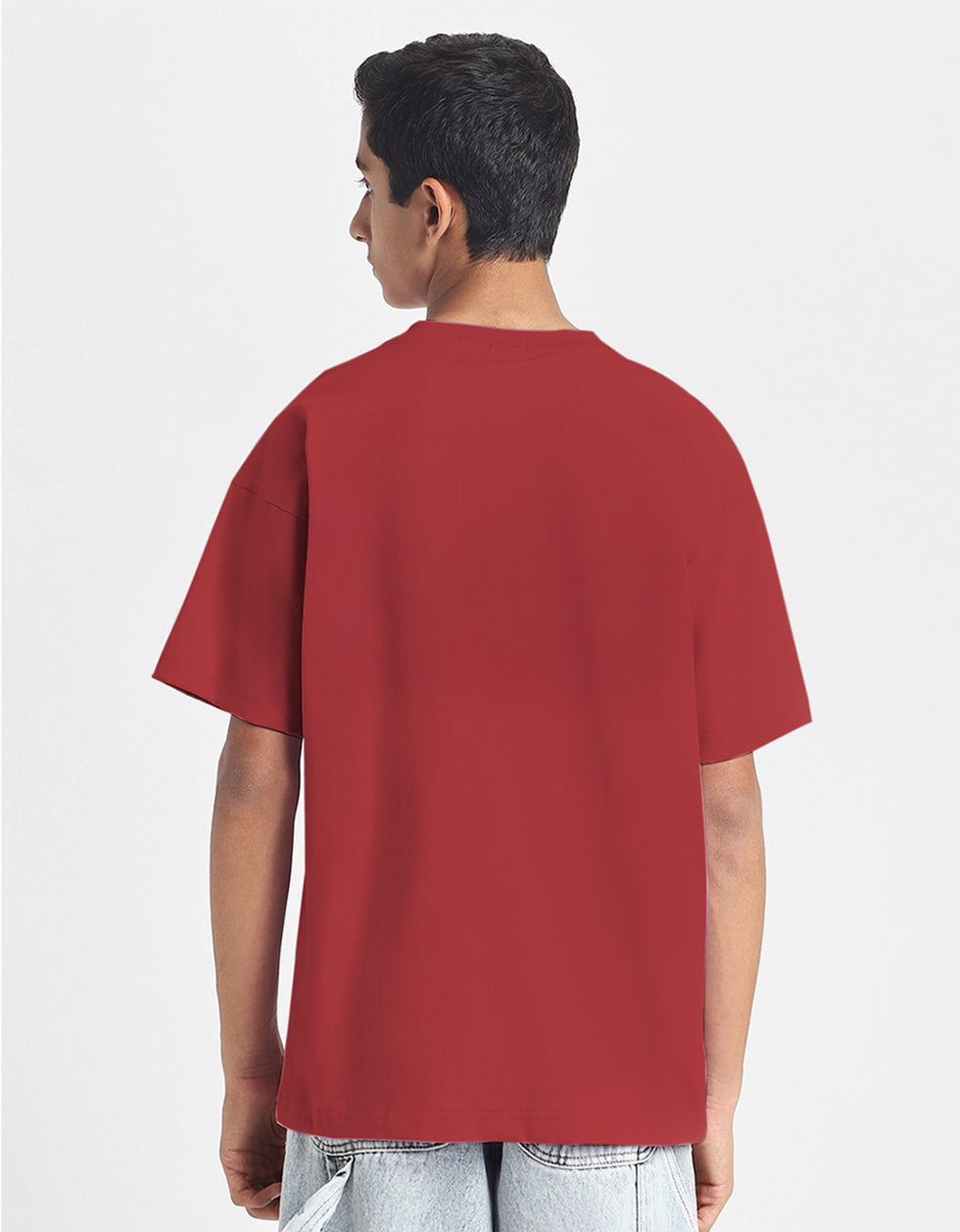 Street Racing Red Oversized Graphic Printed Boys T-shirt