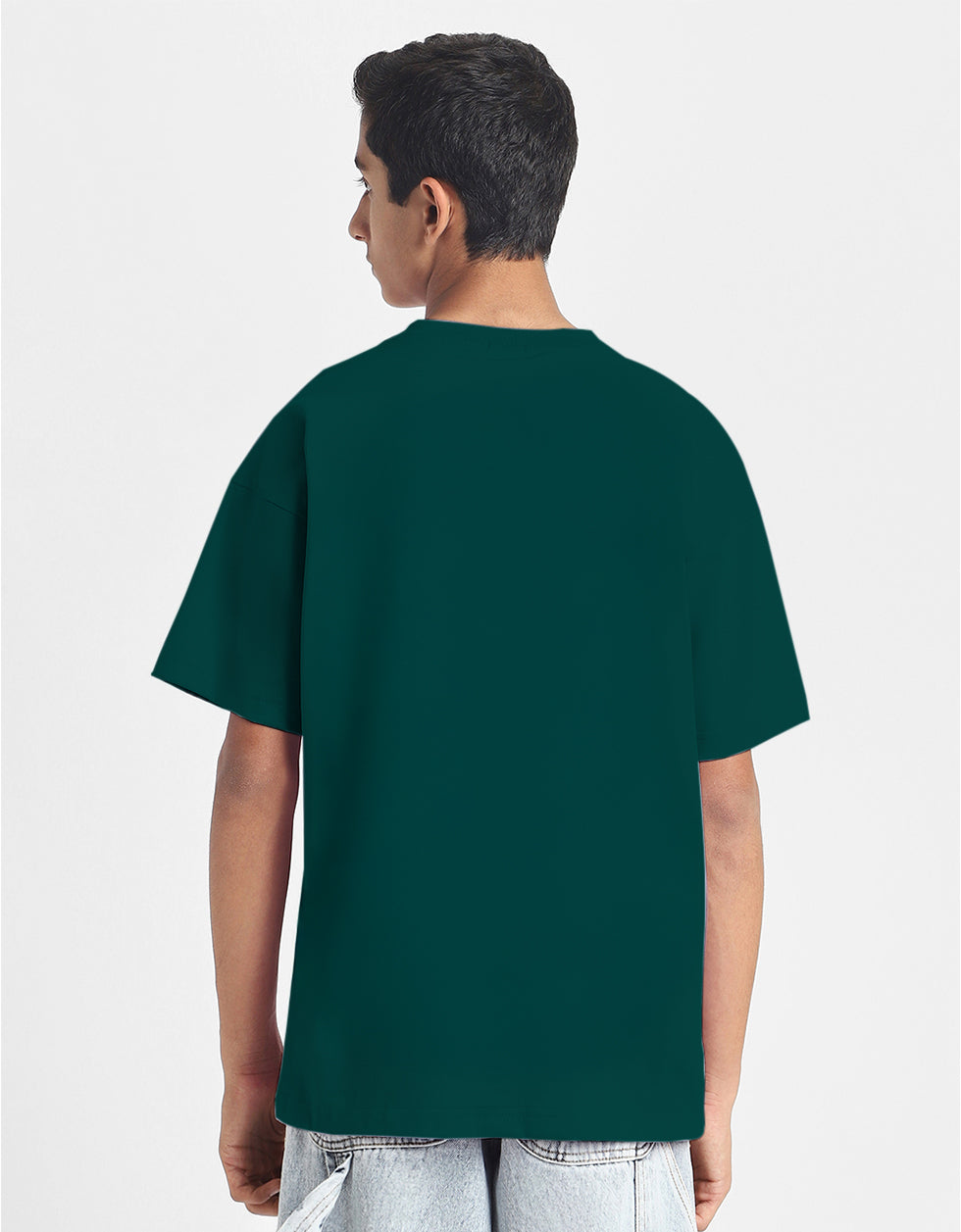 Veirdo Original Green Oversized Graphic Printed Boys T-shirt