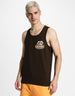 Go Veirdo Brown Printed Gym Vest