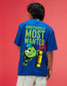 Most Wanted Royal Blue Oversized Printed Exclusive T-shirt