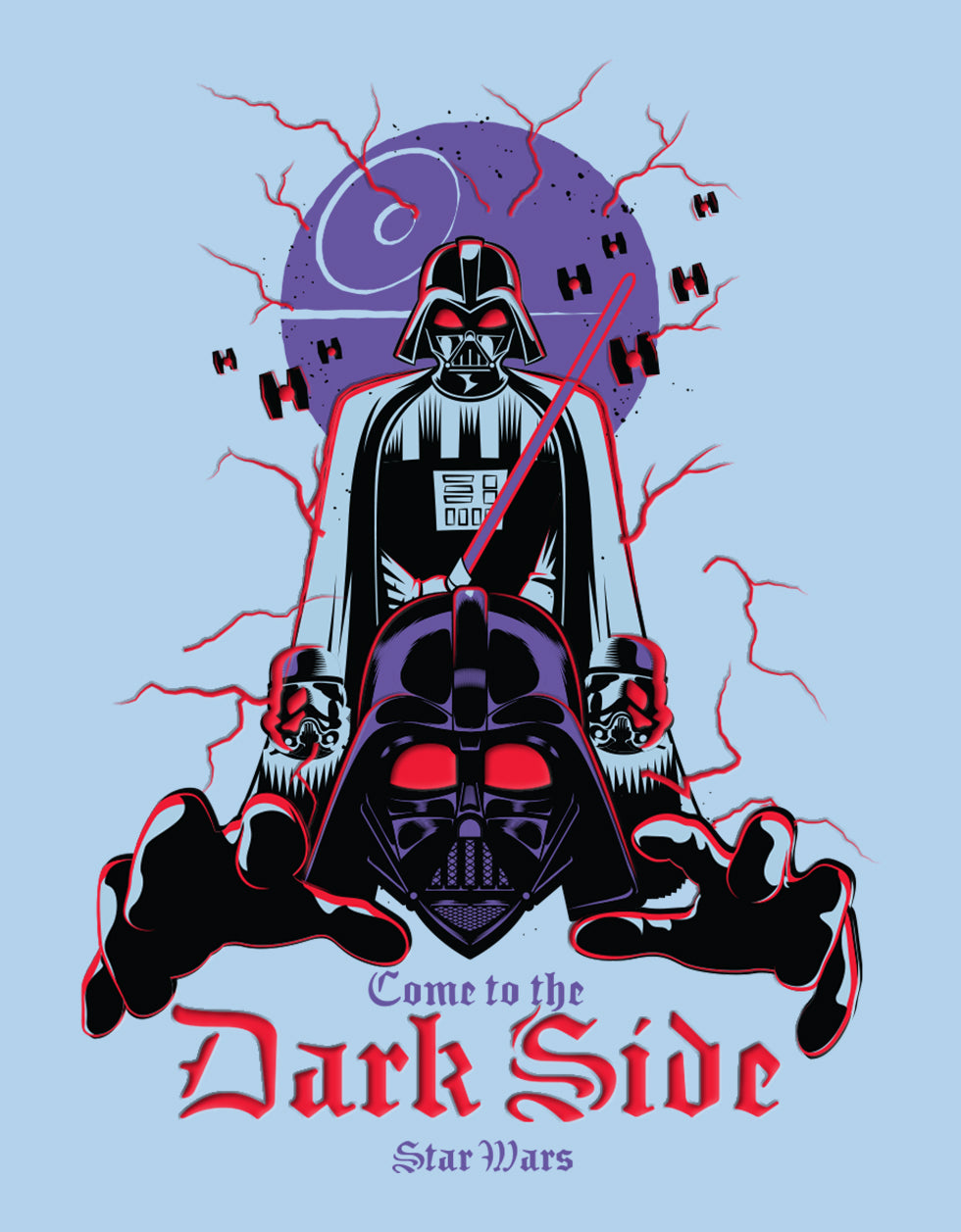 Star Wars Dark Side Dutch Canal Oversized Back Graphic Printed Exclusive Tshirt