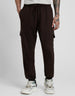 Brown Solid Baggy Fit Cargo Joggers