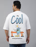 Stay Cool Oversized Back Graphic Plus Size Printed Tshirt