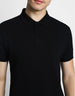 Black Cotton Polo T-shirt