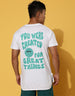 Created for Great Things White Regular Back Typographic Printed Tshirt