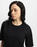 CHAOS Women Oversized Black Graphic Back Printed Tshirt