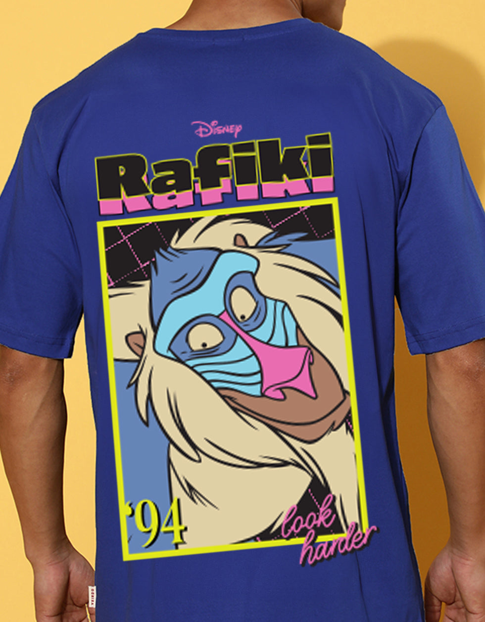 Disney Rafiki Royal Blue Oversized Graphic Printed Tshirt