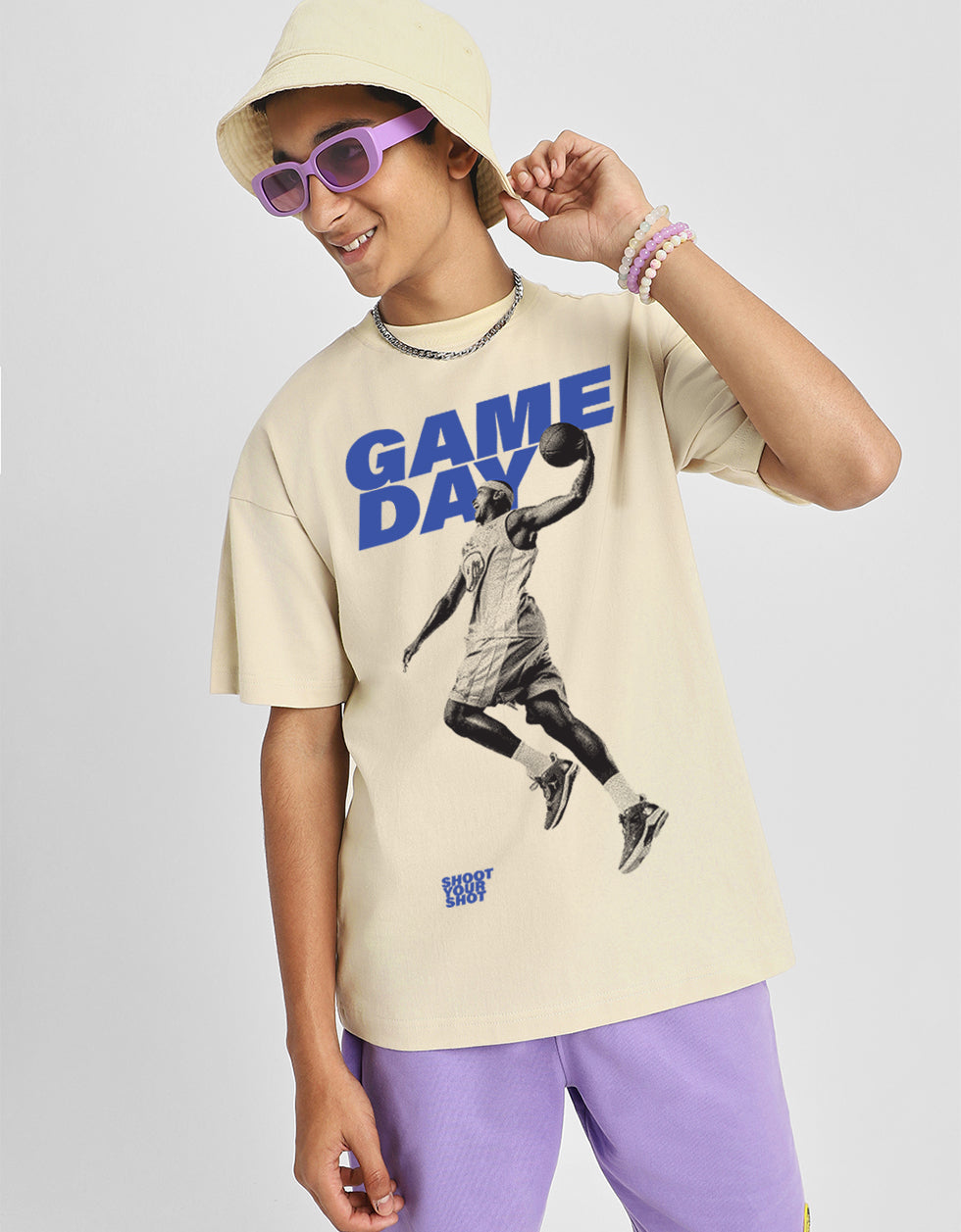 Game Over Swanwhite Oversized Graphic Printed Boys T-shirt