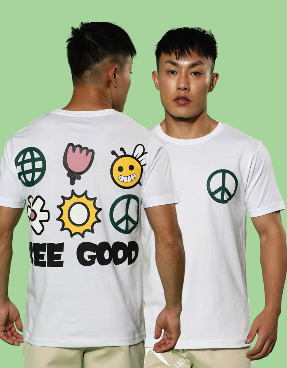 Be Good Regular Fit White Back Graphic Printed Tshirt