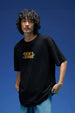 Don't Stare Black Oversized Puff Printed Exclusive T-shirt