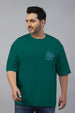 Endlesss Summer Green Graphic Printed Plus Size T-shirt