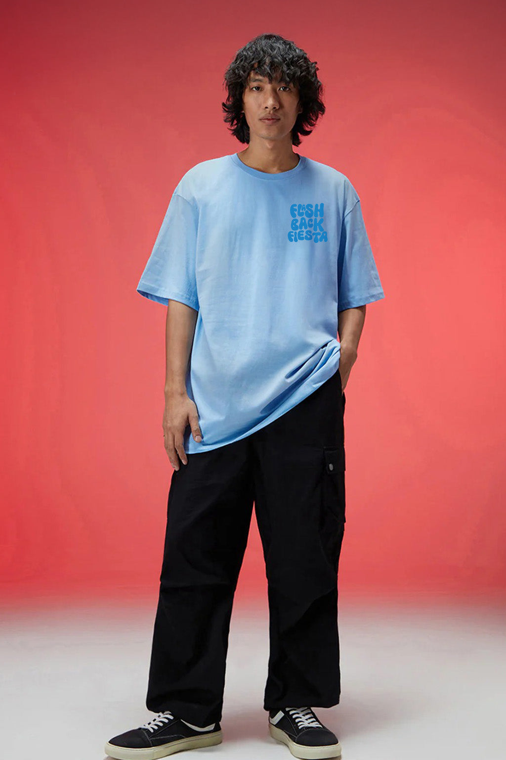 Flash Back Dutch Canal Oversized Puff Printed Exclusive T-shirt