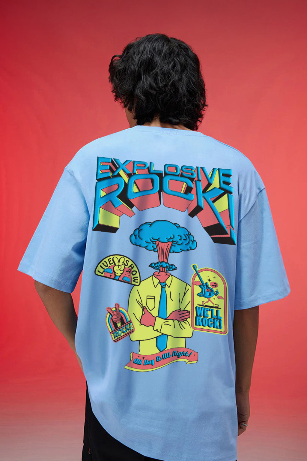 Explosive Dutch Canal Oversized Puff Printed Exclusive T-shirt
