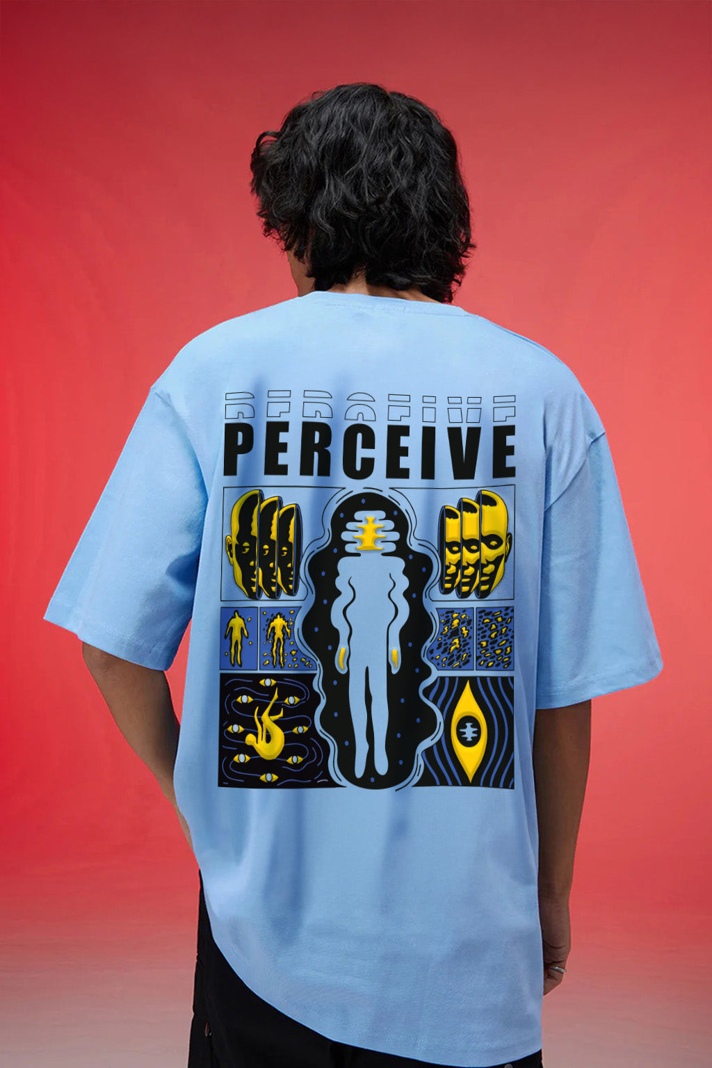 Perceive Dutch Canal Oversized Puff Printed Exclusive T-shirt