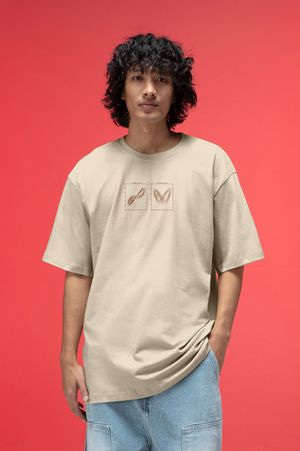 Butterfly Swanwhite Oversized Puff Printed Exclusive T-shirt