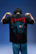 Strenght Black Oversized Puff Printed Exclusive T-shirt