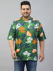 Green Palm leaf Floral Plus Size All Over Printed Regular Tshirt