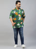 Green Palm leaf Floral Plus Size All Over Printed Regular Tshirt