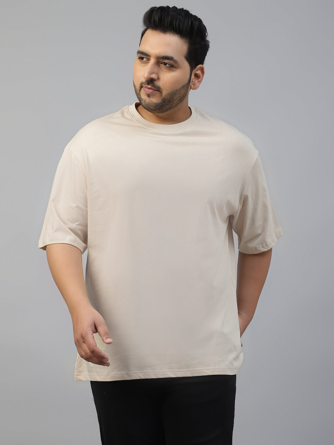 Swanwhite Solid Oversized Plus Size T-shirt