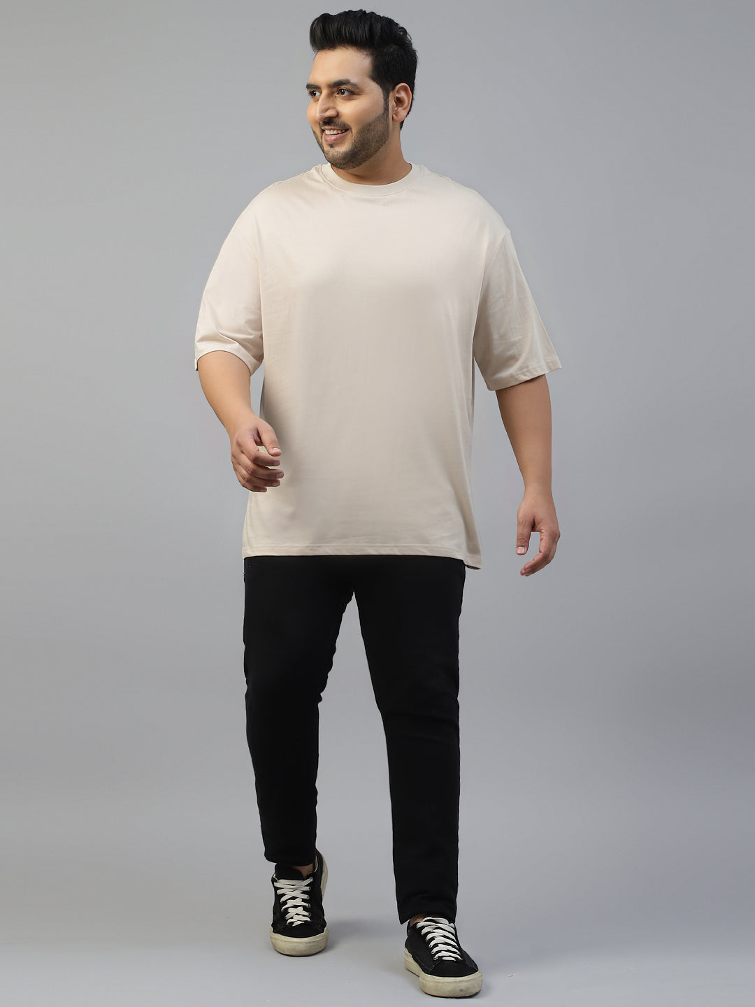 Swanwhite Solid Oversized Plus Size T-shirt