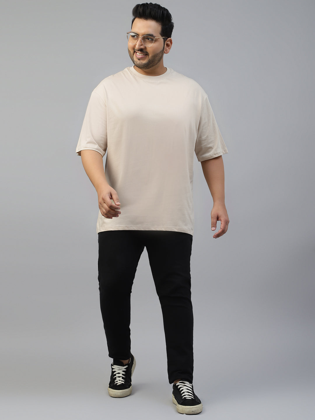 Swanwhite Solid Oversized Plus Size T-shirt