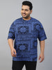 Paisley Navy Oversized Plus Size All Over Printed Tshirt