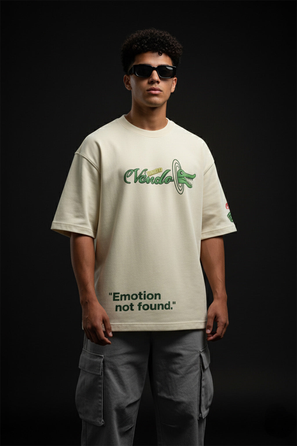 Crocodilian Swanwhite Oversized Puff Printed Exclusive T-shirt