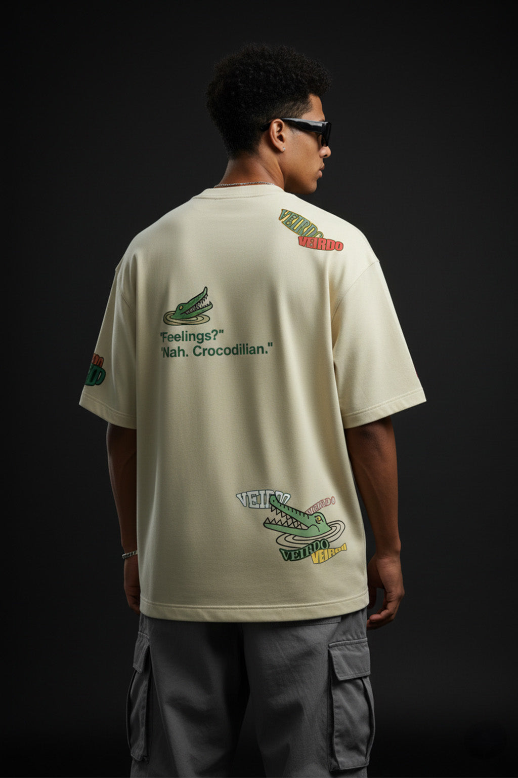 Crocodilian Swanwhite Oversized Puff Printed Exclusive T-shirt