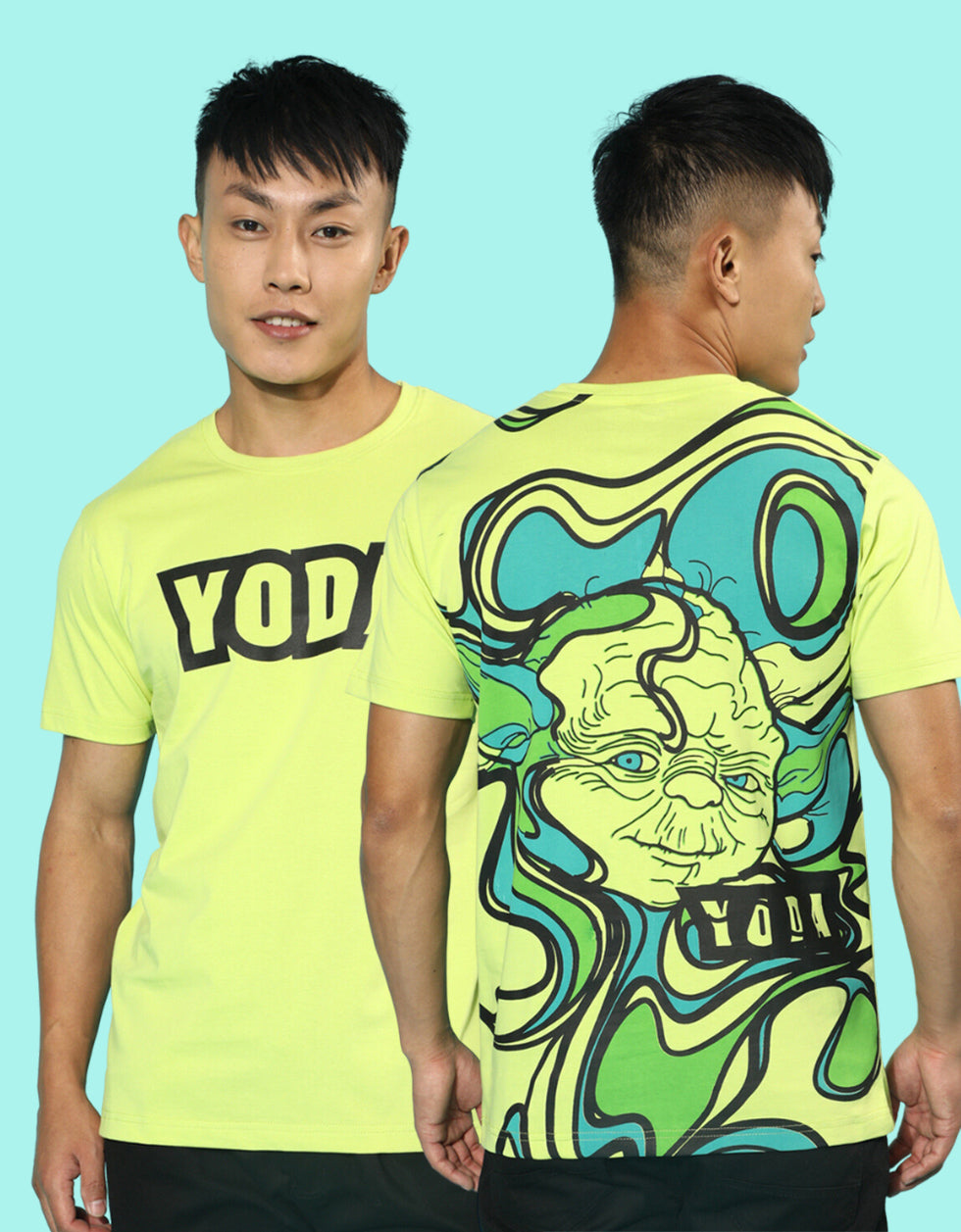 Yoda Green Regular Fit Graphic Printed Tshirt