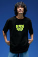Black Panther Marvel Black Oversized Puff Printed Exclusive T-shirt