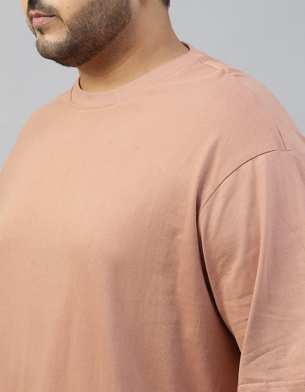 Cork Solid Plus Size Oversized T-shirt