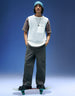 Grey Woven Relaxed Fit High-Rise Exclusive Cargo Pant