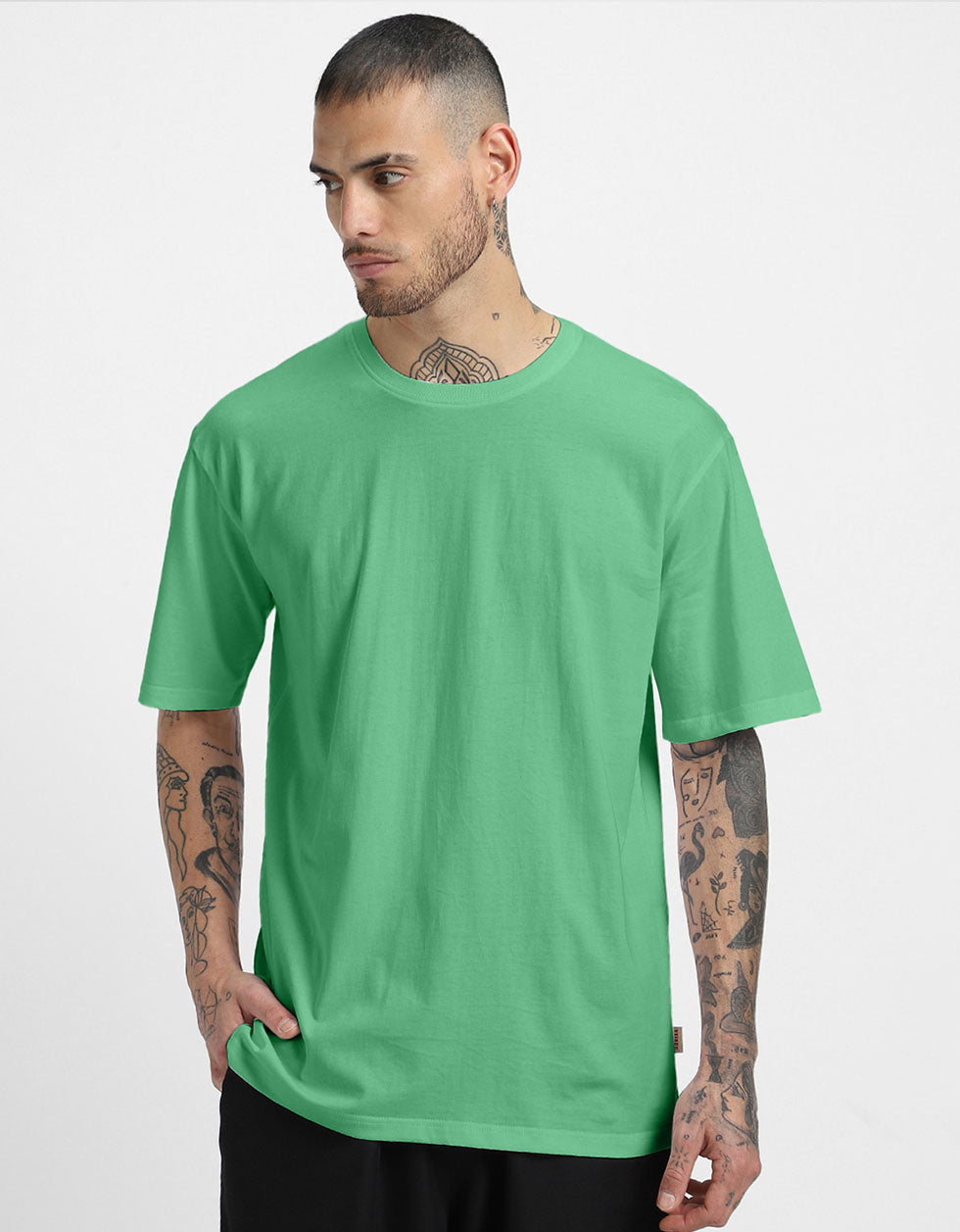 Men's Mint Oversized Solid Tshirt