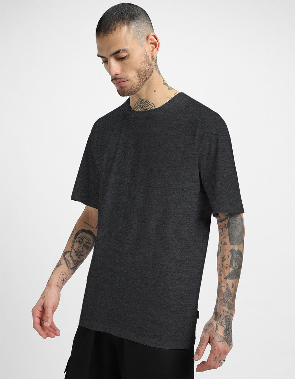 Anthra Oversized Solid Tshirt
