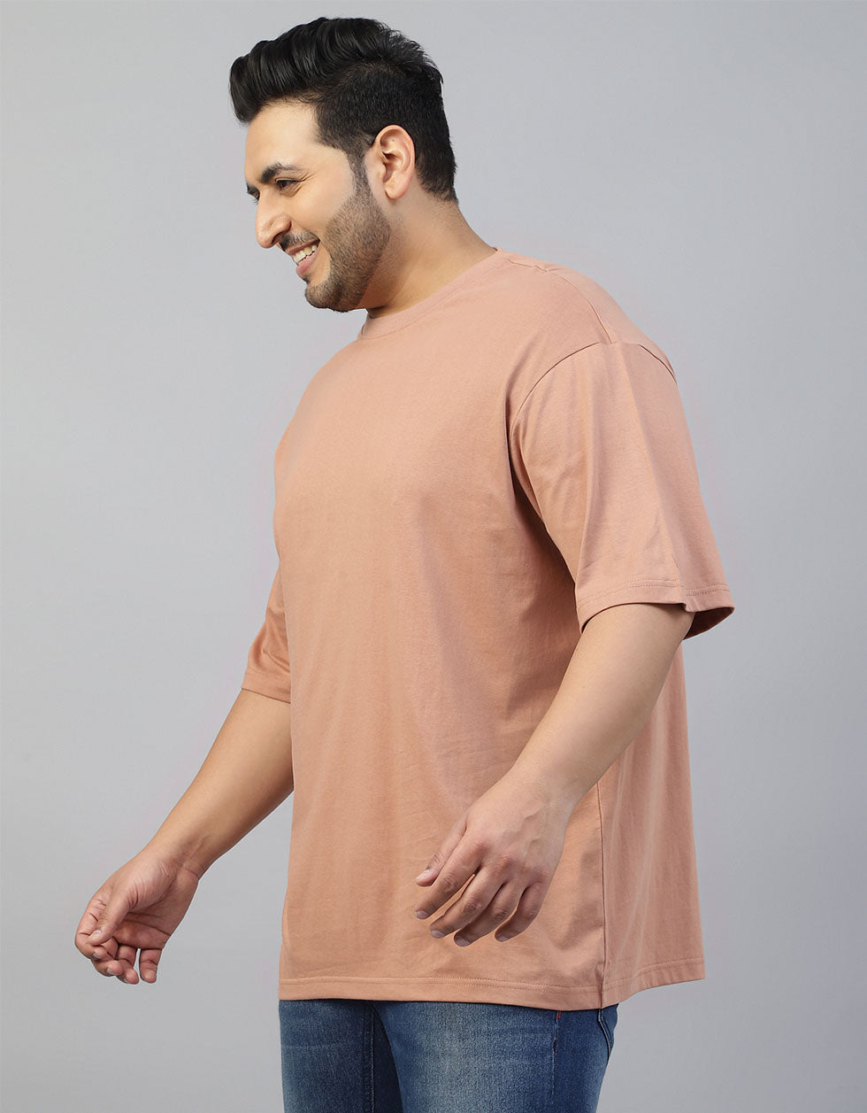 Cork Solid Plus Size Oversized T-shirt